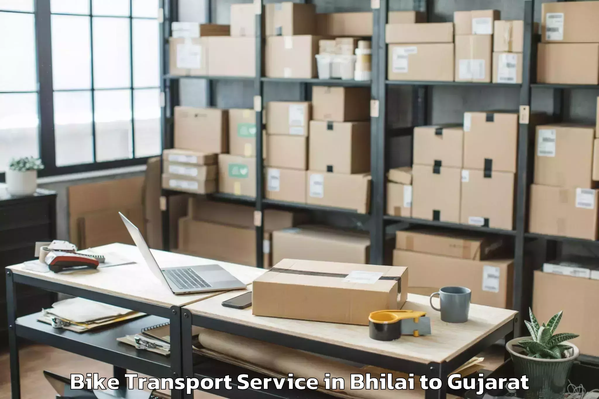 Professional Bhilai to Gsfc University Vadodara Bike Transport